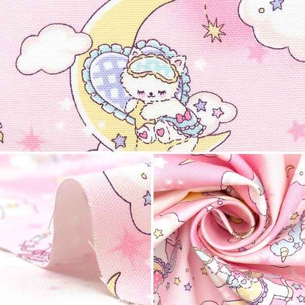 数量5から】 生地 『オックス バニラポップ ファンシードリーム ピンク