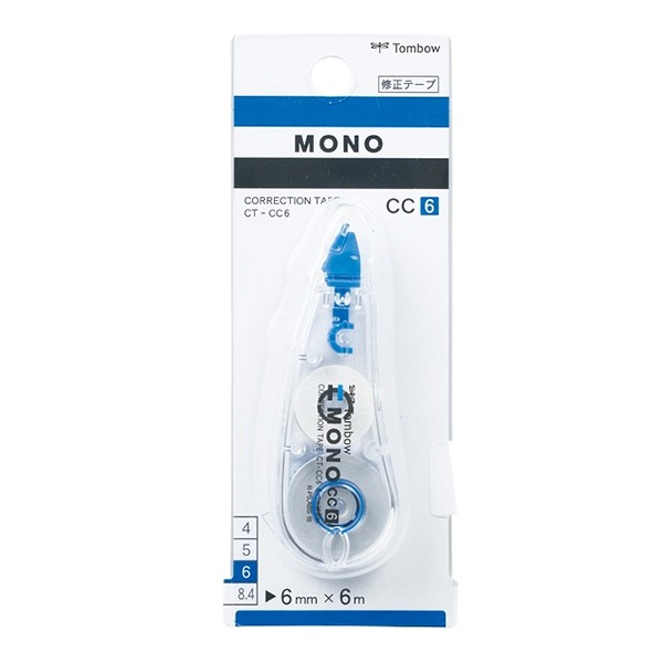 文房具 『修正テープ モノCC 使い切りタイプ 幅6mm CT-CC6』 Tombow