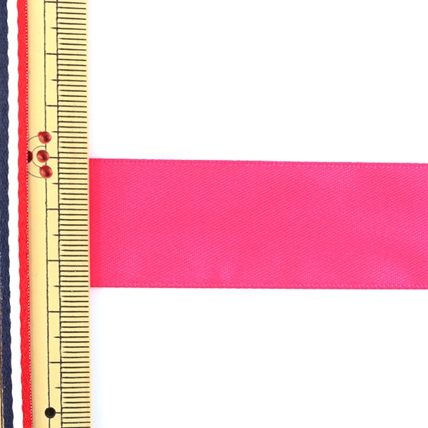 リボン 『両面サテンリボン ショッキングピンク 25mm×3m』 ソーイング