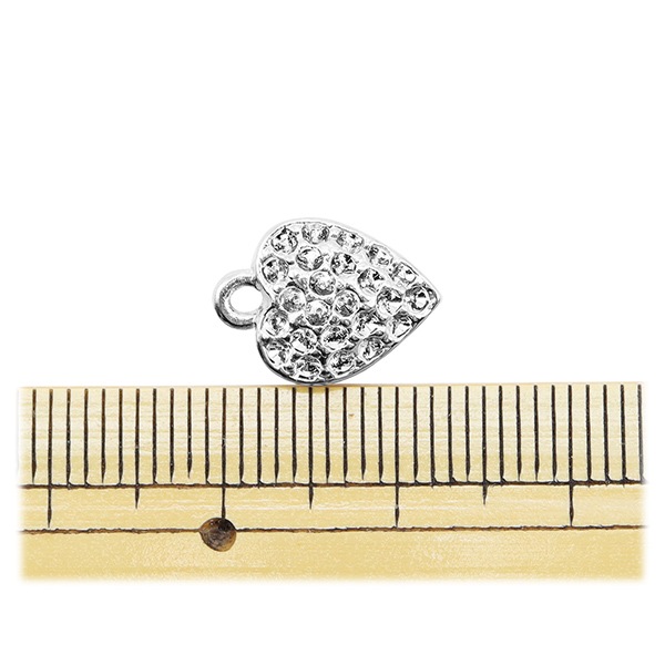 手芸金具 『チャームパーツ ハート シルバー 271/0330』 ビーズ,ビーズ