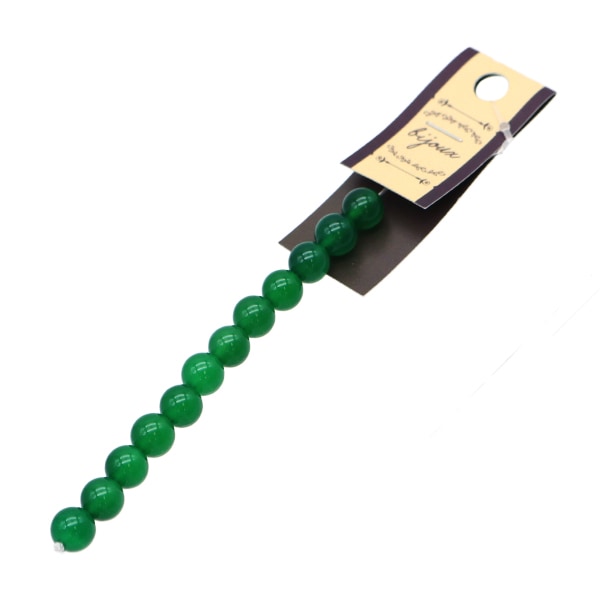 アクセサリー素材 『天然石ラウンド グリーンメノウ 約8mm 12個入り