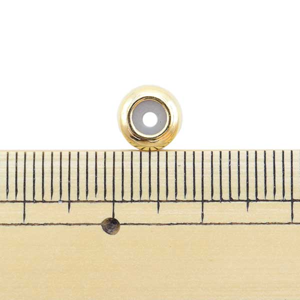 金具 『シリコン入ストッパー ゴールド 2個入り』 ビーズ,ビーズ金具