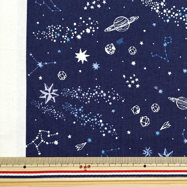 数量5から】 生地 『シーチングソフト加工 ラクガキ宇宙柄