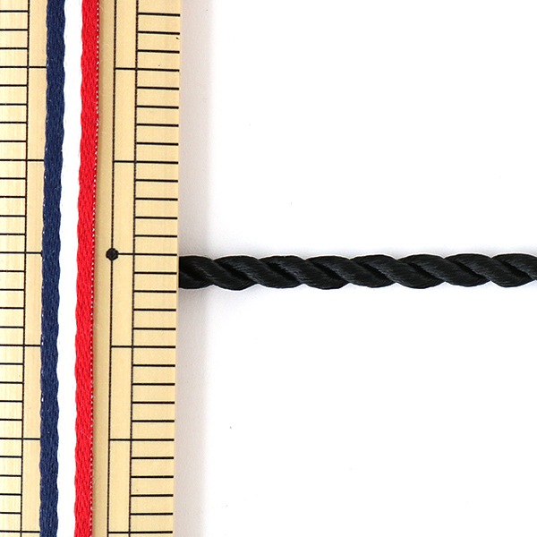 数量5から】 手芸ひも 『ツイストコード 3mm-14 黒』 Elite エリート