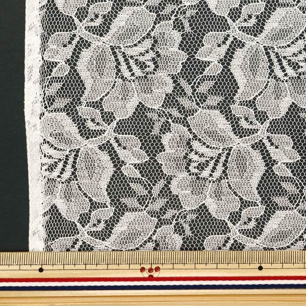 数量5から】 生地 『ラッセルレース オフホワイト 12887-2