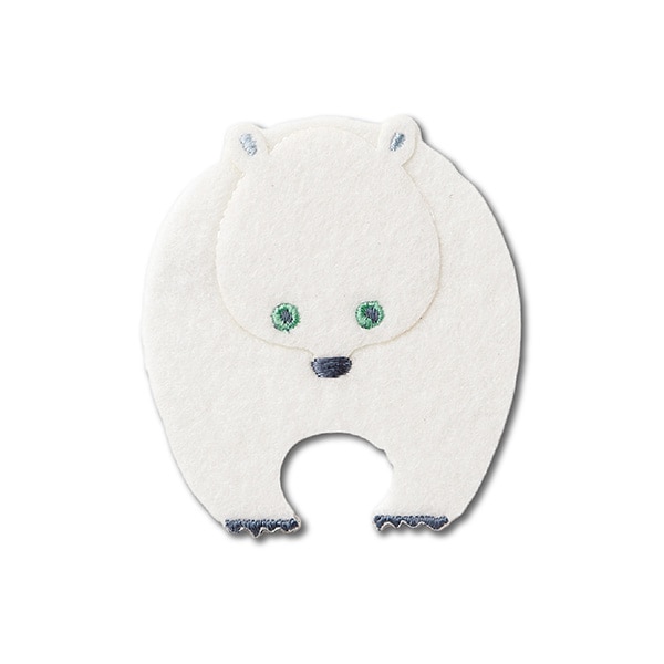 ワッペン 『フェルト立体ワッペン しろくま PTM-449』 KIYOHARA 清原