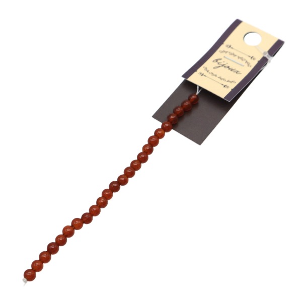 アクセサリー素材 『天然石ラウンド レッドメノウ 約4mm 24個入り