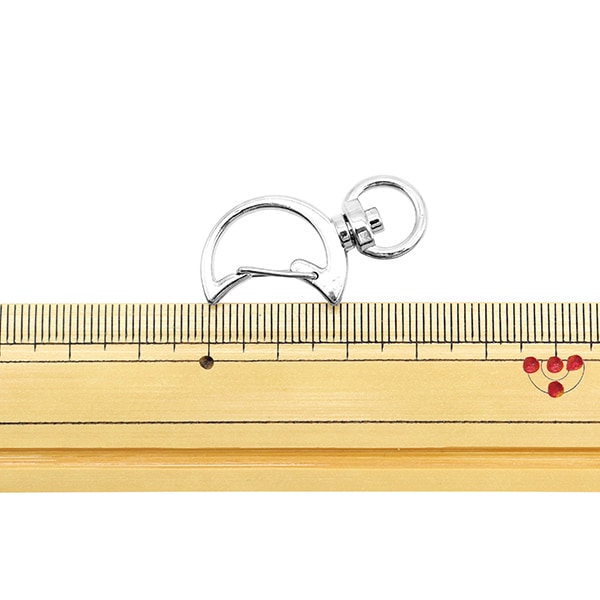 手芸金具 『キーホルダー 月 シルバー 271/0324』 ビーズ,ビーズ金具