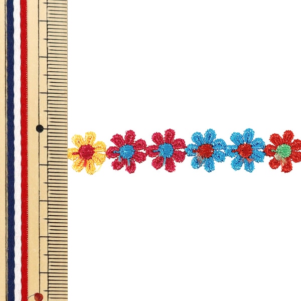 ケミカルレース 『フラワーレース ミックス 約2m YFL25-01』 服飾,綿