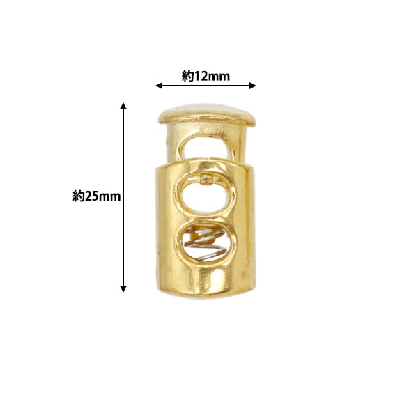 手芸パーツ 『メタル調コードストッパー 2つ穴 ゴールド CDS-2G』 服飾