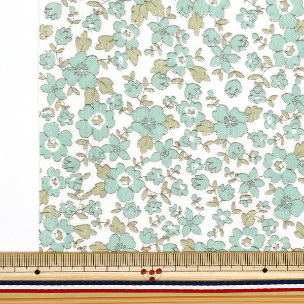 数量5から】 生地 『スケア 小花柄 ブルー AP4780-1B』 生地,柄から