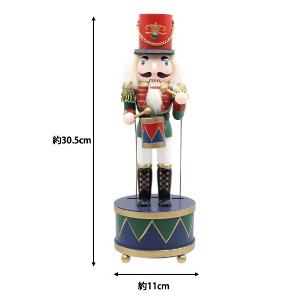 クリスマス雑貨 『オブジェ くるみ割り人形 音楽付きA CMG-24033