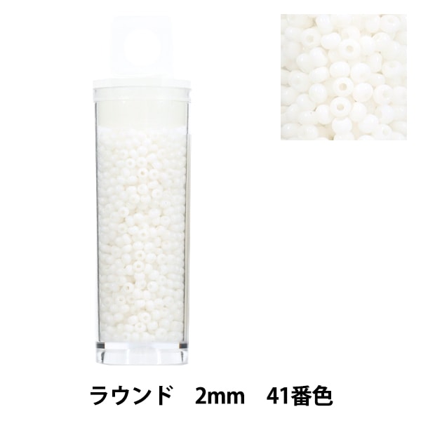 ビーズ 『プチケースビーズ ラウンド 4mm 1番色』 ビーズ,パックビーズ