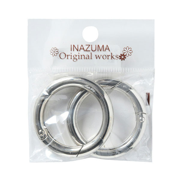 手芸金具 『開閉式 丸カン シルバー AK-40-30』 INAZUMA
