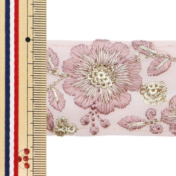 数量5から】 手芸ブレード 『2023 インド刺繍ブレード パープル