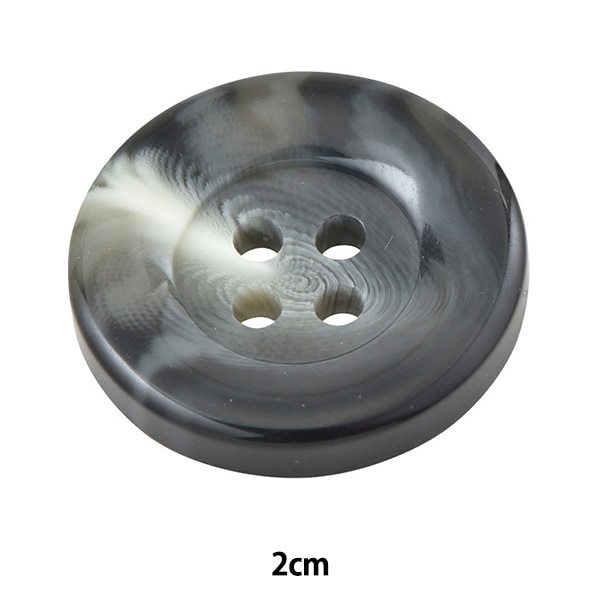 ボタン 『四つ穴ボタン 20mm 3個入り 紺 PYTD10-20』 服飾,ボタン