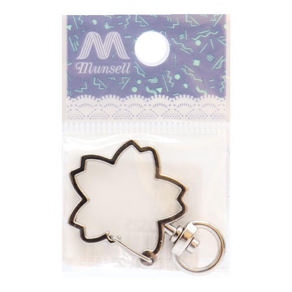 手芸金具 『キーホルダー 桜 シルバー 271/0325』 ビーズ,ビーズ金具