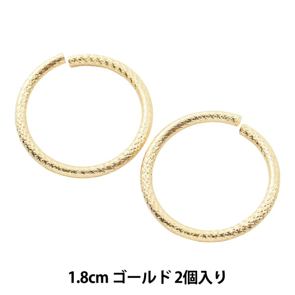 手芸金具 『ツイスト 丸カン 10mm ゴールド 4個入り』 ビーズ,ビーズ 