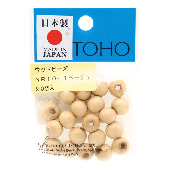 ビーズ『ウッドビーズ NR10-1』TOHOBEADSトーホービーズ ビーズ,ウッド