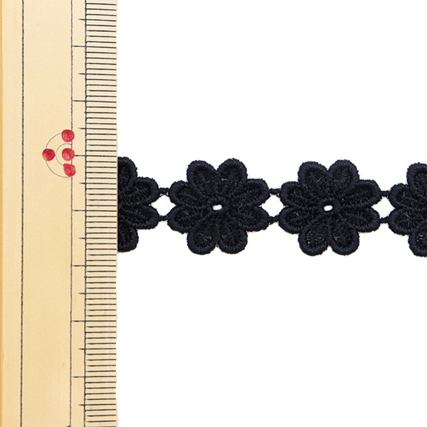 美品✨Merlette　レース　ジャケット　黒　総レース　定価8万 数量5から】 レース 『ケミカルモチーフ 8番色 黒 10215-8』 服飾,綿