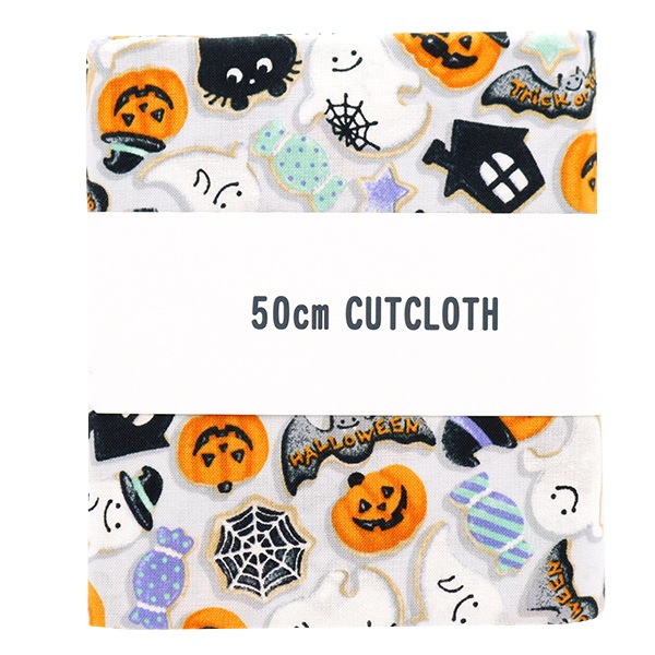 商談中⭐ハロウィン⭐カットクロス5枚セット 生地 『シャーティング ハロウィンプリント カットクロス 約110cm×50cm