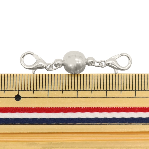 手芸金具 『ネックレス用マグネットクラスプ ラウンド シルバー TK2720