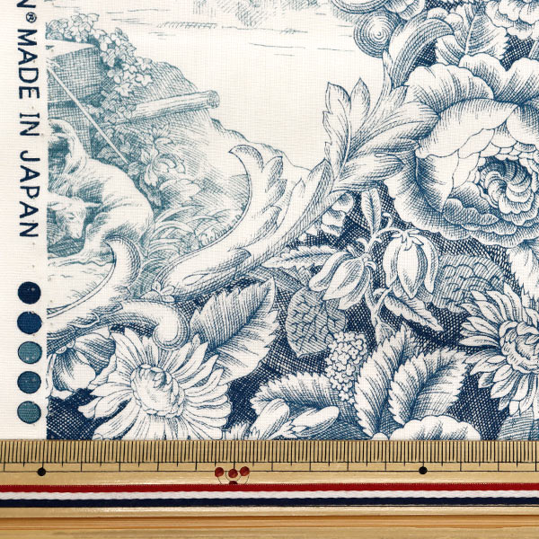 アンティーク 1820年代トワルドジュイ マリアージュ 223㎝バランス キルト アンティーク 1820年代トワルドジュイ マリアージュ 223