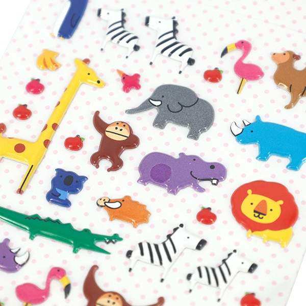 返却不要　コロワイド　株主優待　19500円分　動物シール1枚(ランダム) ぷっくりシール『Enjoy Seal ぷっくりシール 動物園 Akk-S22』 画材