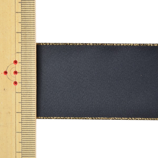 リボン 『メタリックエッジサテンリボン 58801 3.8cm幅×3m 一反