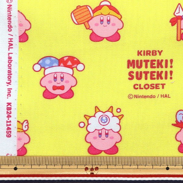 数量5から】 生地 『オックス 星のカービィ イエロー A3600-8A』 生地