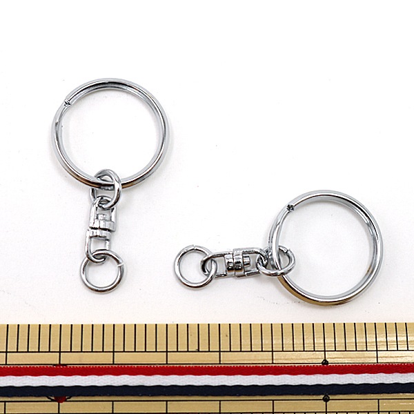 手芸金具 『キーホルダー 5個入り T23-SWV-S-CHR』 ビーズ,金具・留め