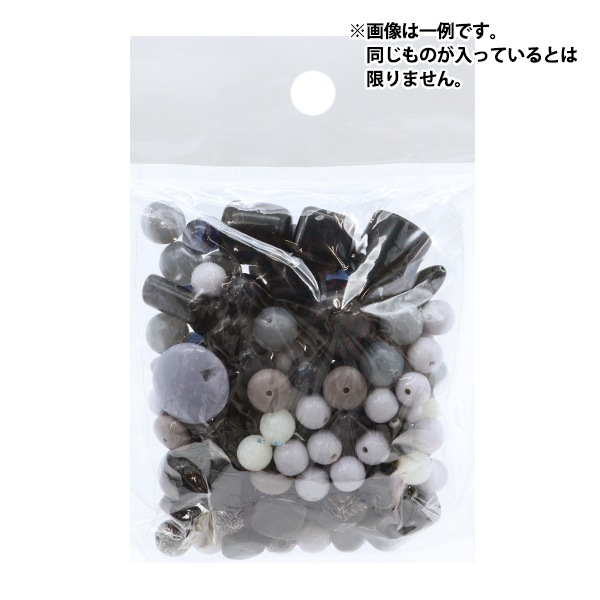 ビーズ 『キャンディーアクリルMIX ブラック 70g』 ビーズ,パック