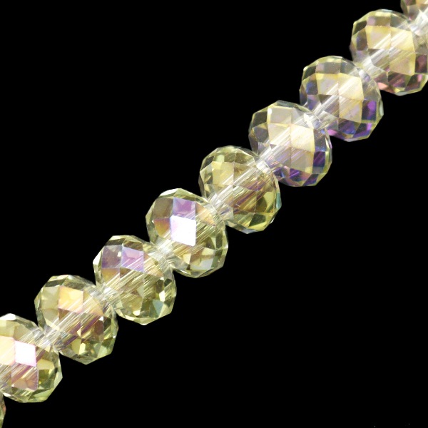 アクセサリー素材 『ガラスビーズ ボタンカット 約8mm シャンパン GN
