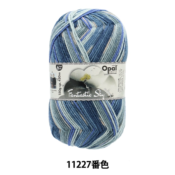 ソックヤーン 毛糸 『ファンタスティックスカイ 6ply 11227番色』 Opal