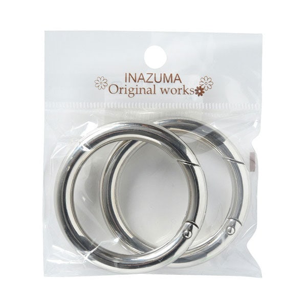 手芸金具 『開閉式 丸カン シルバー AK-40-40』 INAZUMA イナズマ 工芸