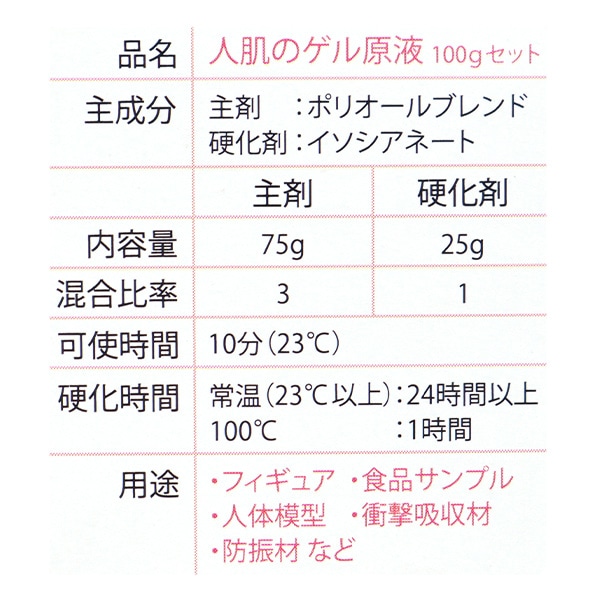 玩具 『人肌®のゲル 乳白 硬度0 やわらかめ 100gセット HM01