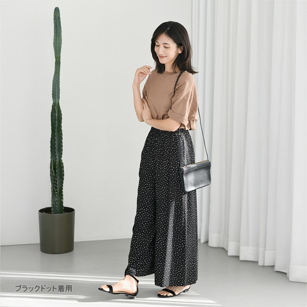 ボトムス 『レーヨンストレッチ リラックス2WAYパンツ ブラック