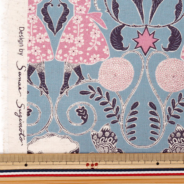 数量5から】 生地 『綿麻シーチング Sanae Sugimoto Afternoon