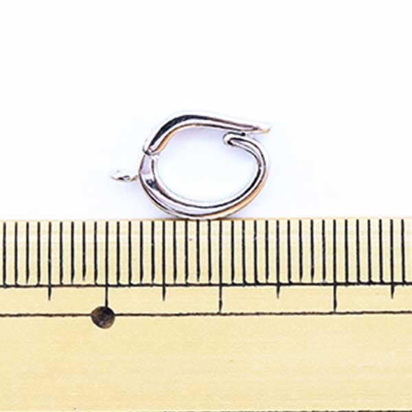 手芸金具 『クリッカー オーバルカン付き シルバー 1個入り』 ビーズ