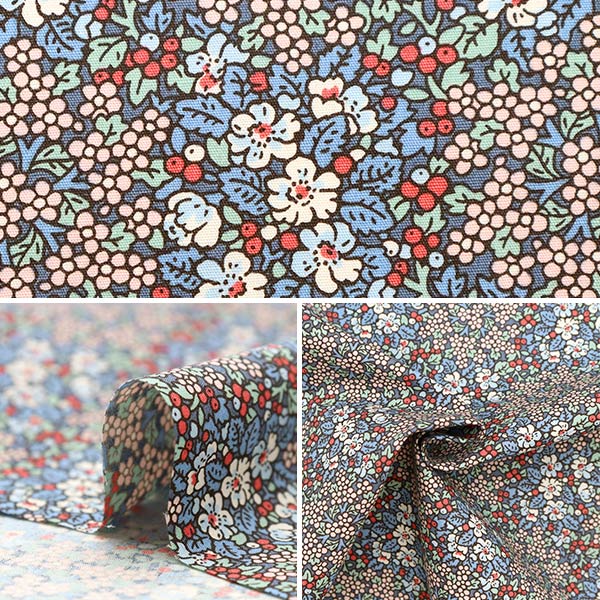 数量5から】 生地 『ブロード 花柄 紫 KTS6826-D』 COTTON KOBAYASHI