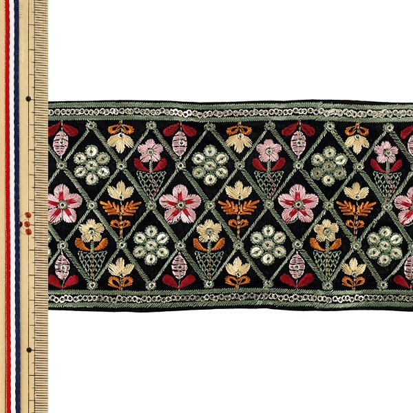 数量5から】 手芸ブレード 『2026インド刺繍ブレード 約8.5cm幅