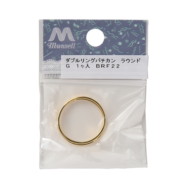 ラウンド用品・アクセサリー jun アクセサリー素材 『ダブルリングバチカン ラウンド ゴールド』 ビーズ