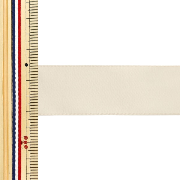 リボン 『1反売り 両面サテンリボン 幅32mm×約3m アイボリー』 服飾