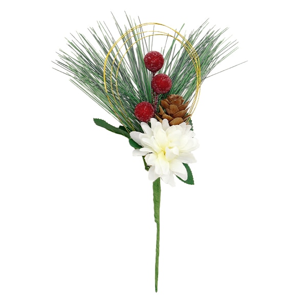 造花 シルクフラワー 『松ピック×3 グリーン V22202-024』 フラワー