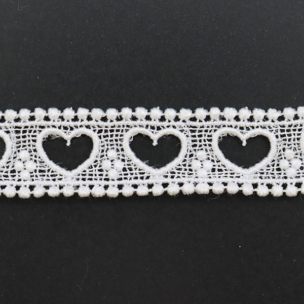 数量5から】 レース 『ケミカルレース 幅約2cm 白 10783R』 服飾,綿