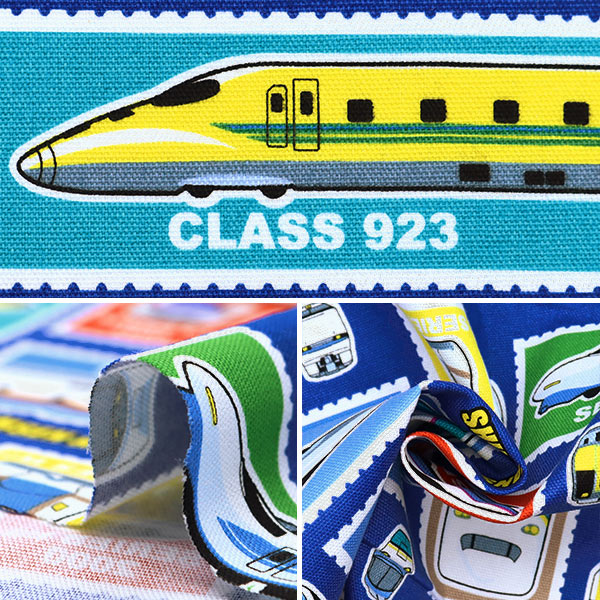 数量5から】 生地 『オックス JR新幹線特急 ネイビー A8000-35A』 生地
