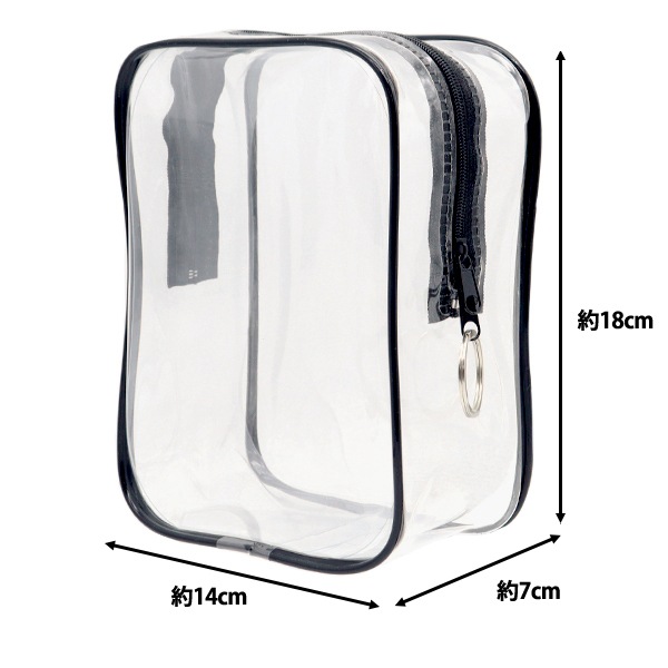 小物入れ 『PVCポーチ 大 透明×黒』 生活雑貨,ポーチ・小物入れ