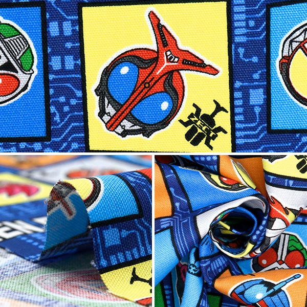 数量5から】 生地 『オックス 仮面ライダーシリーズ ブルー A3200-20A