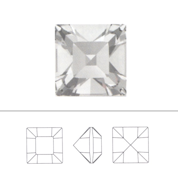 スワロフスキー 『#4428 XILION Square ホワイトオパール 約3mm 6粒