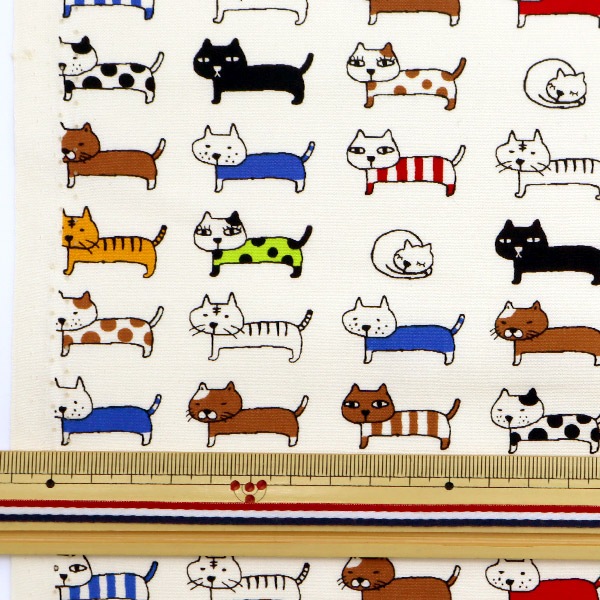 ブロードなど薄手生地　こばにゃん　生地見本 ブロードなど薄手生地 こばにゃん 生地見本